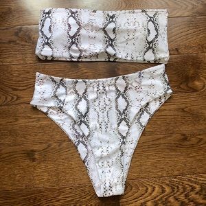 Shein Snake Print Swim Set